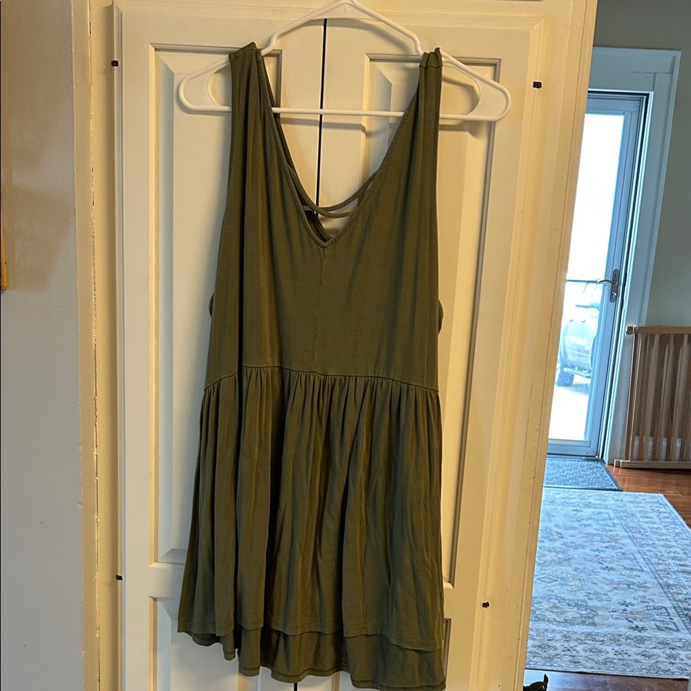 Green Sleeveless Tank Top 1x Terra & Sky